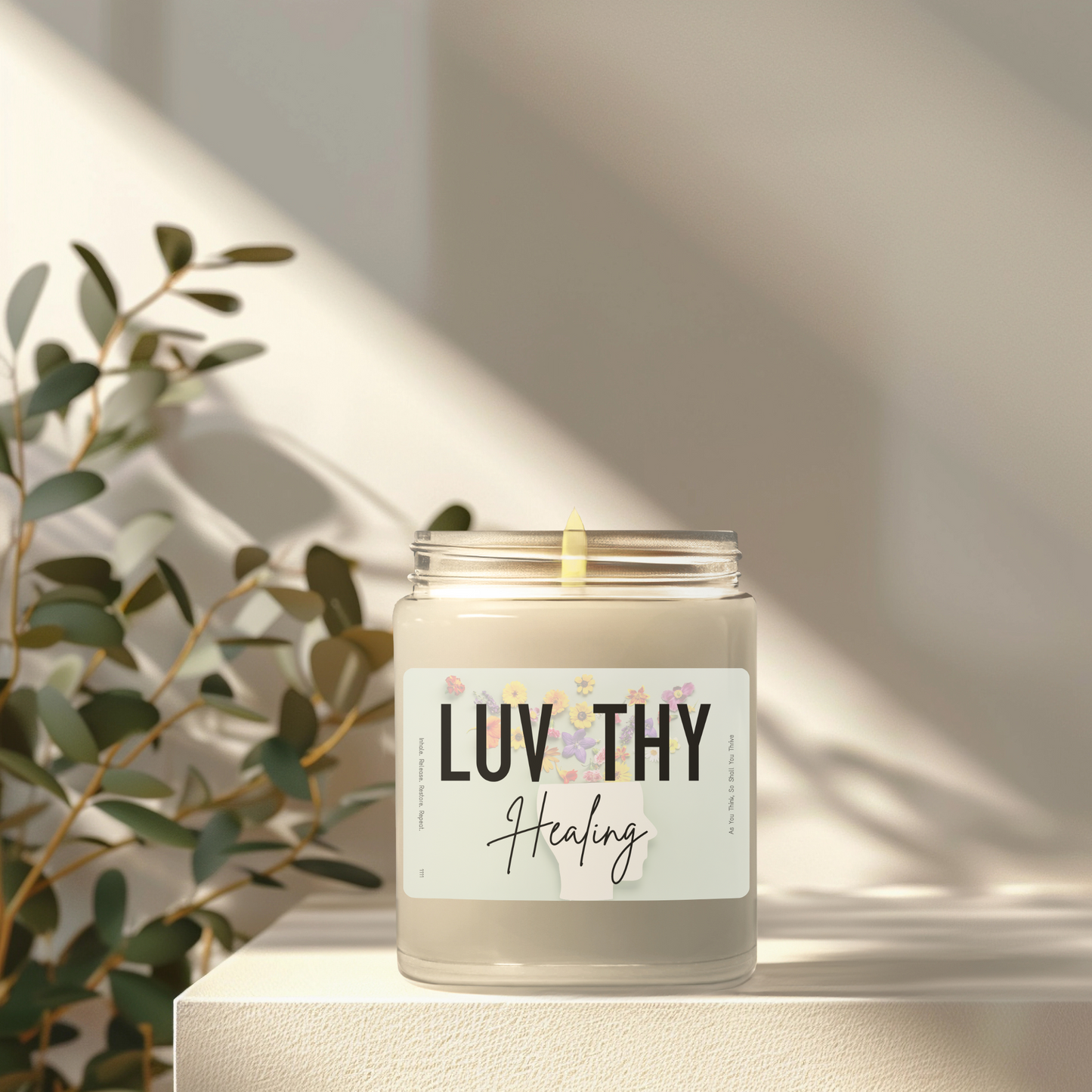 LUV THY Healing – Scented Candle (9oz) | Powerful Words Collection