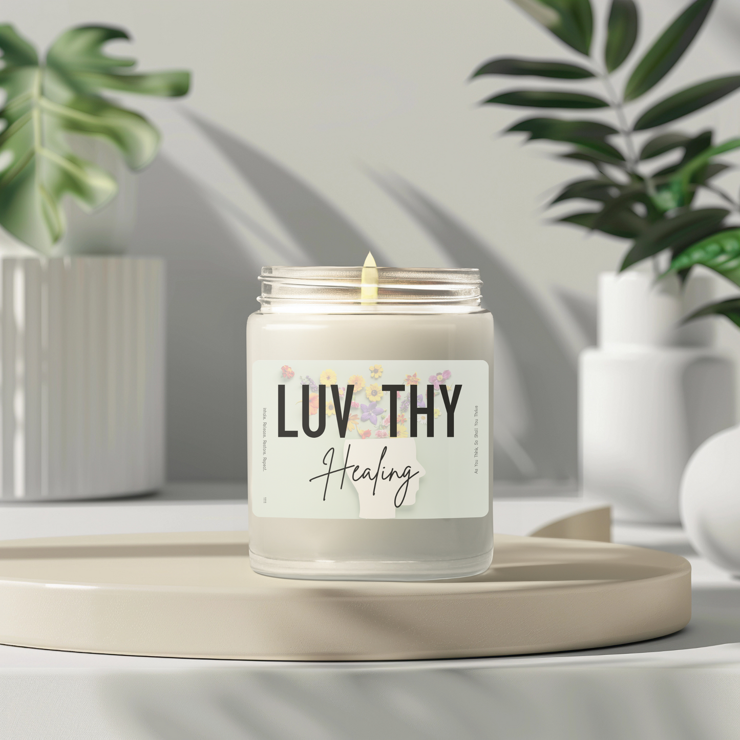 LUV THY Healing – Scented Candle (9oz) | Powerful Words Collection