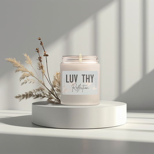 LUV THY Reflection – 9oz Scented Candle for Stillness + Self-Discovery